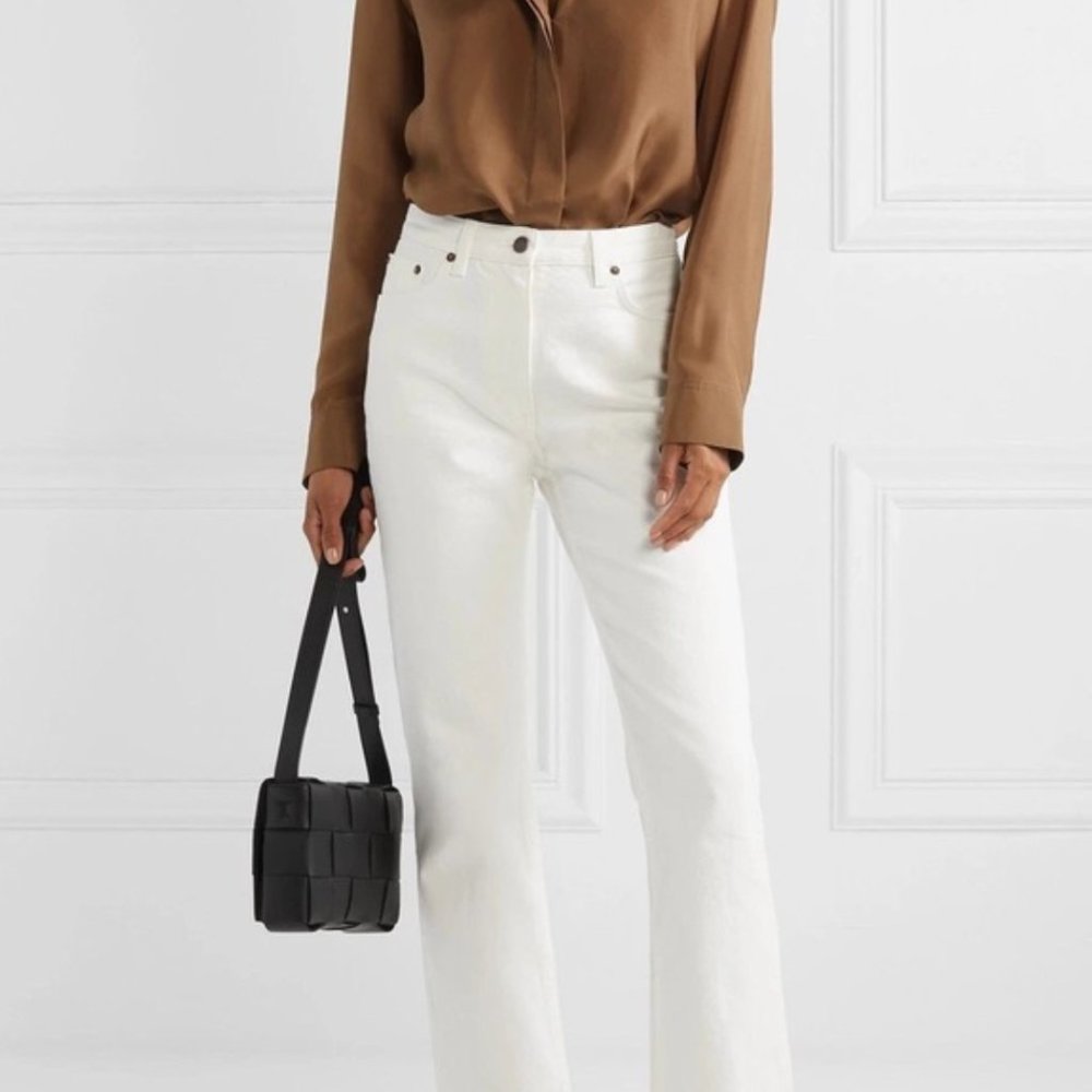 The Row Classic White Jeans